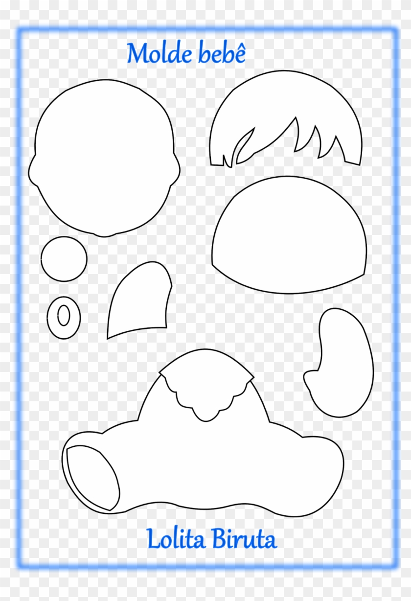 Molde Bebê Para Feltro - Line Art #1295377