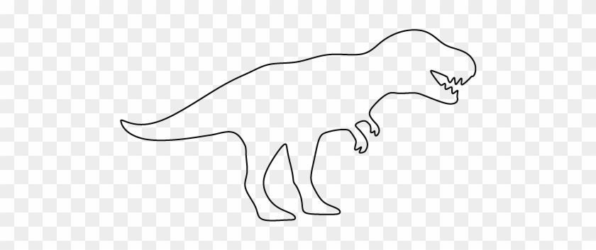 Use The Printable Pattern For Crafts, Creating Stencils, - Outline Of A Dinosaur #1295379