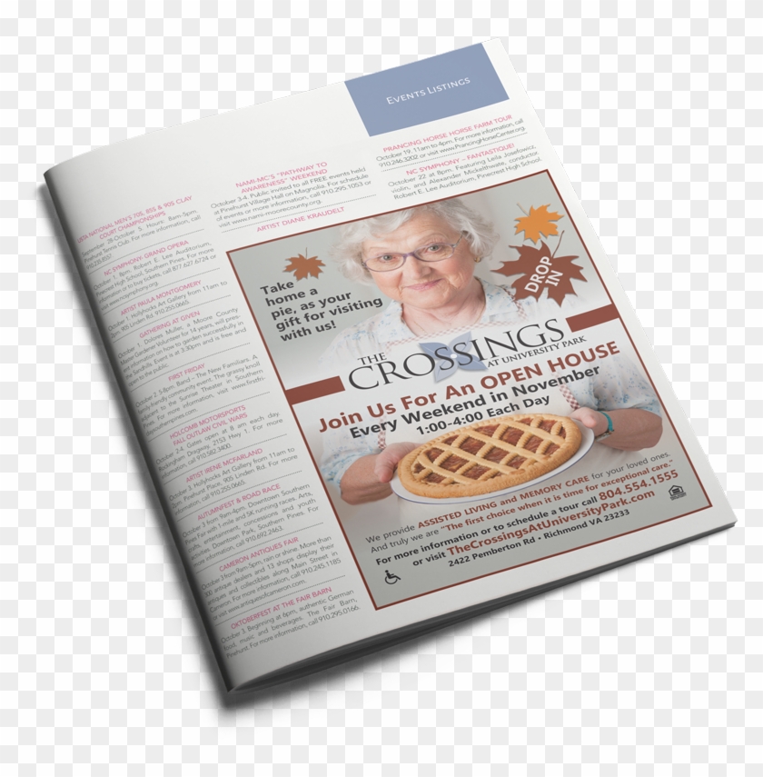 Advertisement Design For The Crossings - Aunt Gertrude's Secret Pie Cookbook: Sweet And Savory #1295774
