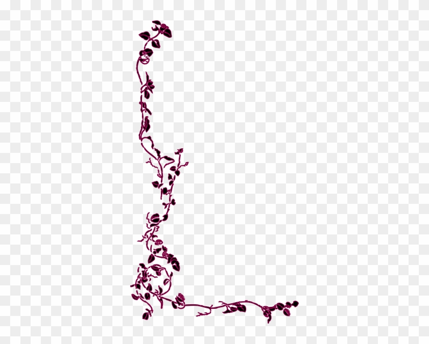 Burgundy Floral Clipart - Plum Border #1296165