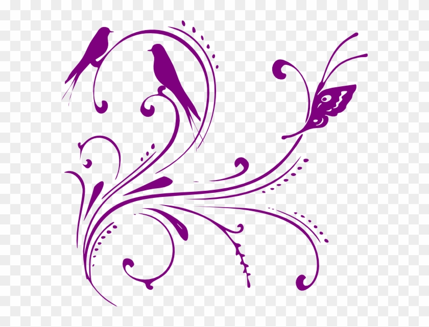 Purple - Clip Art Flowers Png #1296188