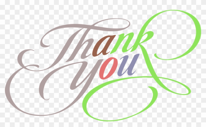 Thank You Colorful Fantastic Text Clipart Earth - Thank You Wall Calendar #1296916
