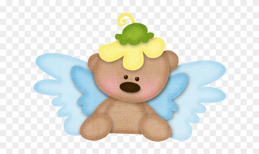 Frutas, Flores, Osos, Botones, Marcos, Lazos, Cintas - Osito Angel Png #1297342