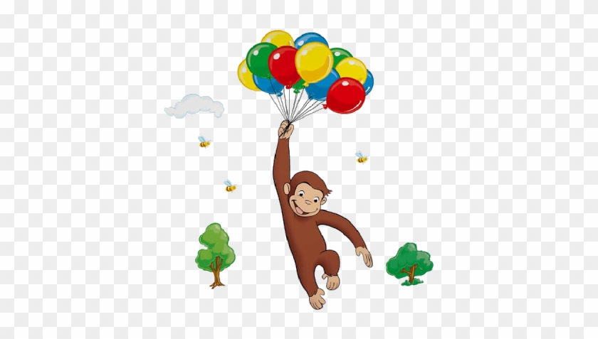 Curious George Cartoon Monkey Images On A Transparent - Roommates Rmk1082gm Curious George Peel & Stick #1297365