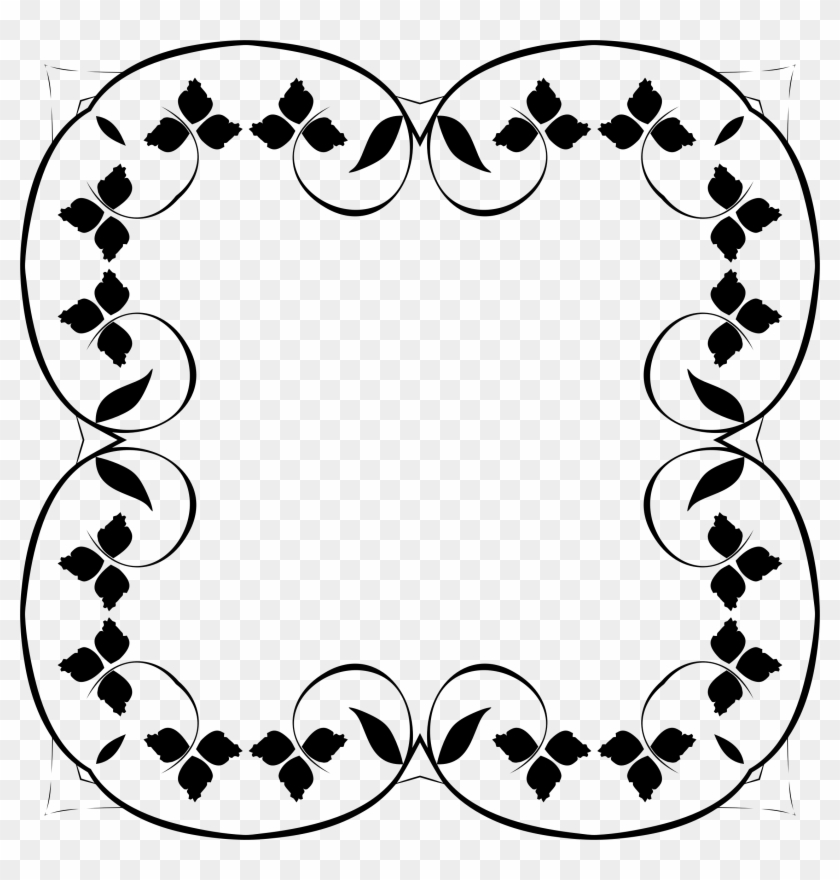 Flourish Clipart Black Leave - Circle #1300022