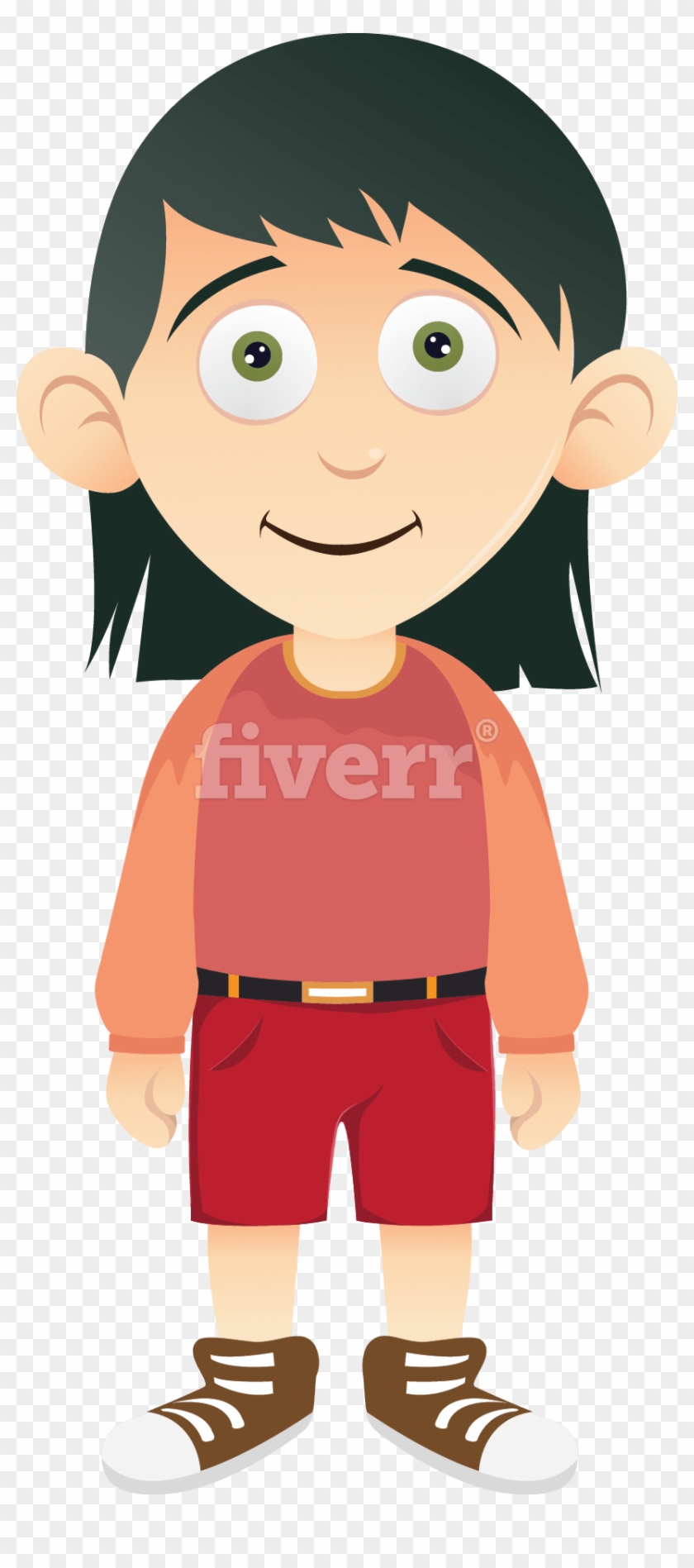 Vinyldisorder Cartoon Girl Wall Decal - Vinyl Sticker #1301486