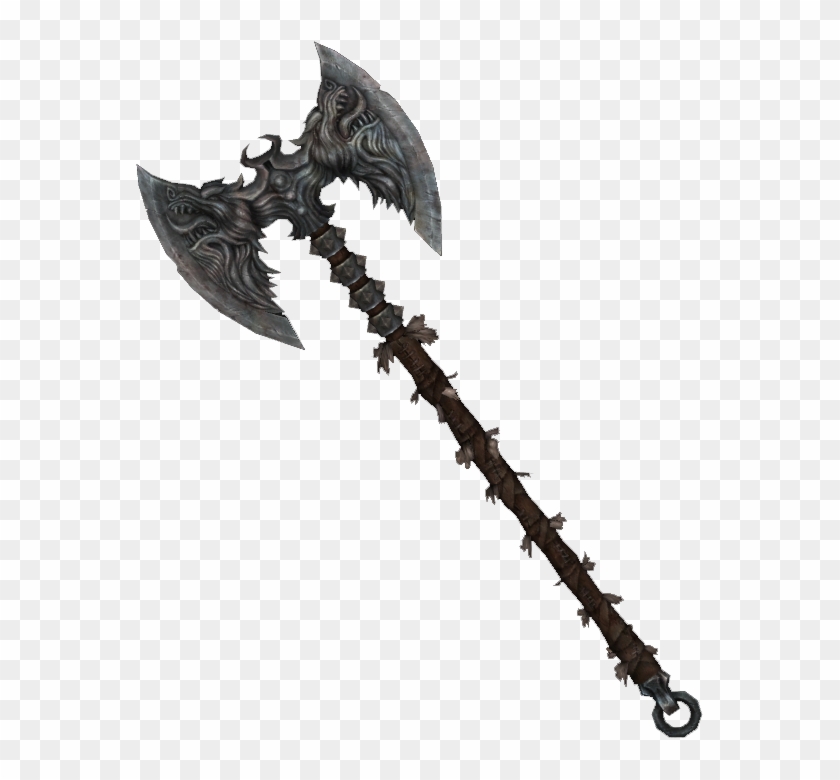 Battle Axe Rueful Axe Of Clavicus Vile - Skyrim Unique Battle Axes #1301534
