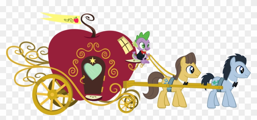 Apple Carriage Vector By Piranhaplant1 - My Little Pony Carriage Png #1301741