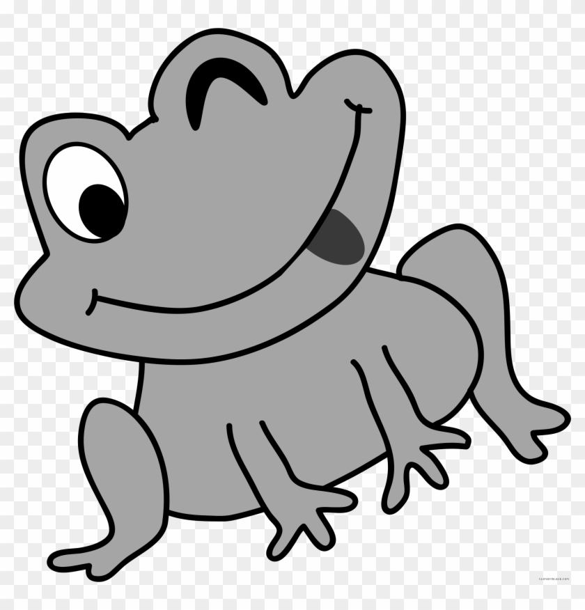 Grayscale Frog Animal Free Black White Clipart Images - Kikker Png #1302216