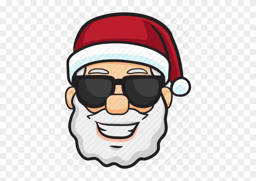 Santa Clipart Emoji - Santa Claus Face #1302359
