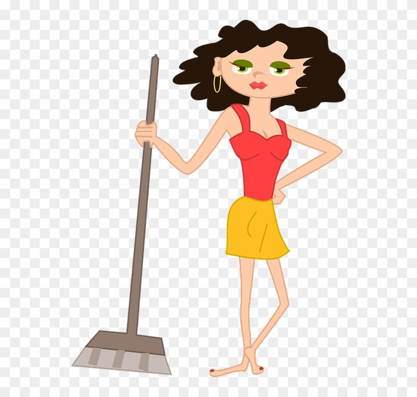 Girl With Broomstick #1302469