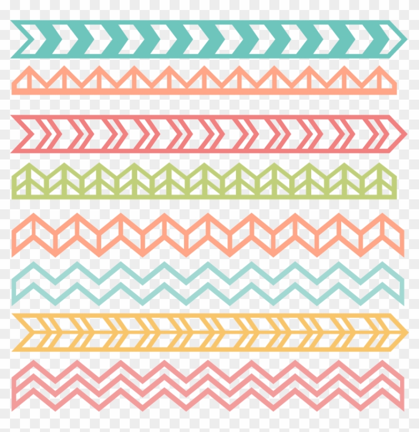 Chevron Borders Svg Cut Files Chevron Borders Scal - Chevron Border Transparent Background #1303134