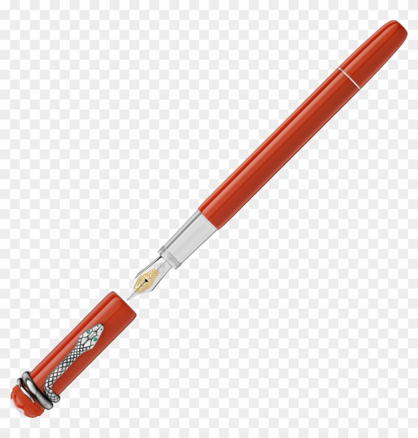 Fountain Pens - Montblanc Heritage Rouge Et Noir Coral Fountain Pen #1303250