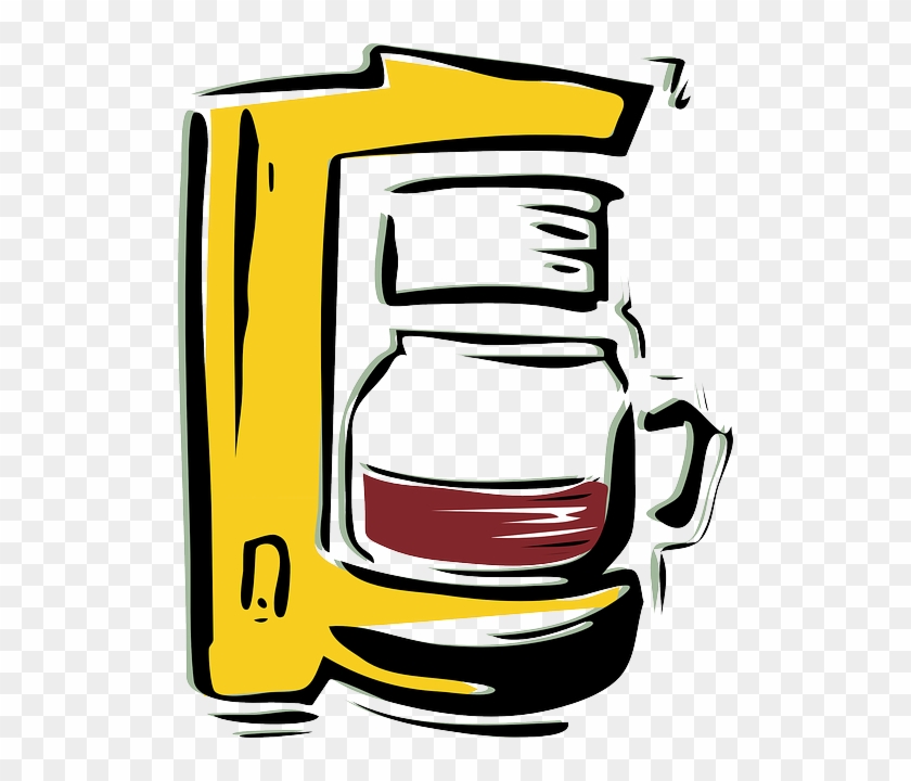 Food, Cartoon, Hot, Beverages, Coffee, Drink, Machine - Coffee Maker Clip Art #1303377
