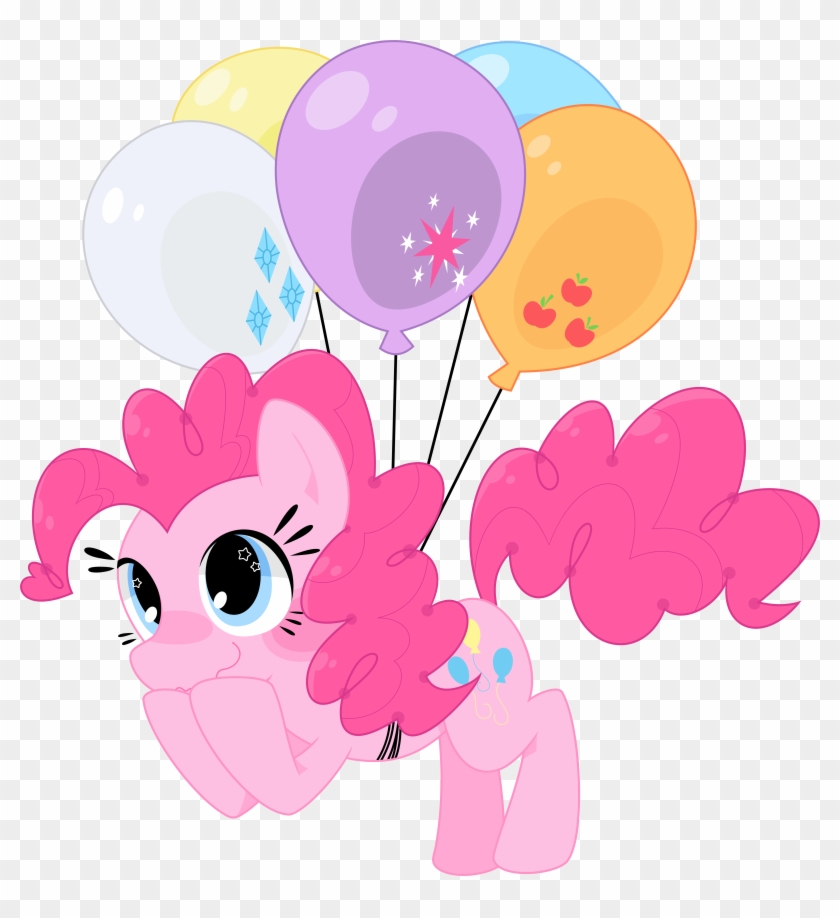Naughty Savage 141 18 Pinkie's Prefered Mode Of Transport - My Little Pony With Balloons #1303608