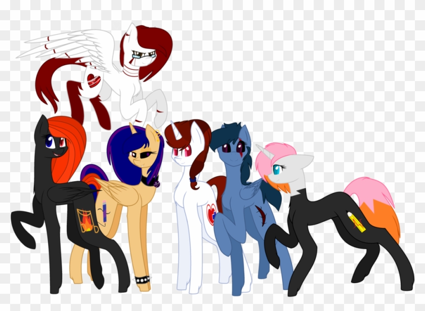 [mlp Oc's] My Mane 6 By Xxxxdarkflamexxxx - Mlp Base Cahansentoth #1303703