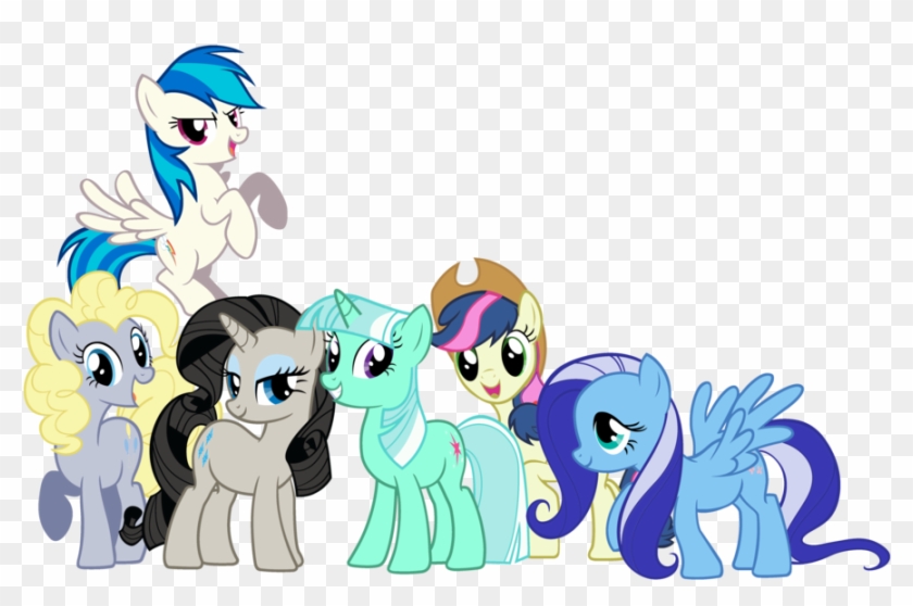Mane 6 With Background Ponies' Colors By Shadowhedgiefan91 - My Little Pony Background Ponies #1304143