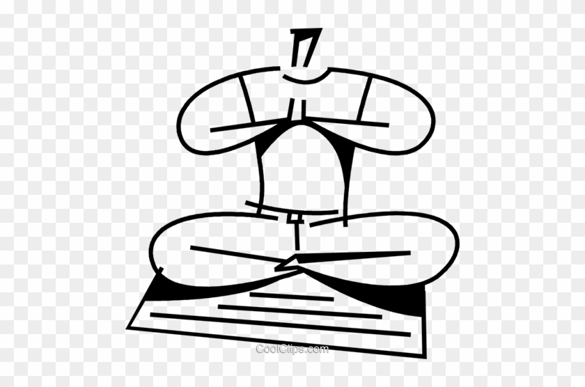 Man Doing Yoga Royalty Free Vector Clip Art Illustration - Man Doing Yoga Royalty Free Vector Clip Art Illustration #1305018