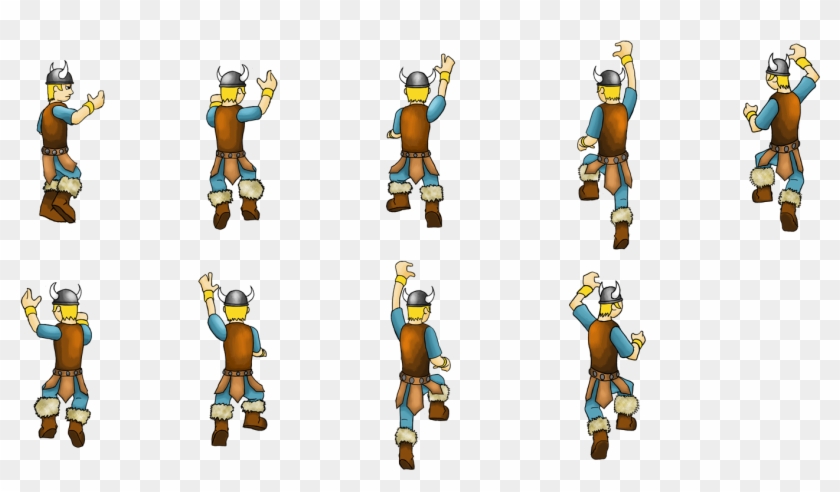 Sprite Sheet Climb Cycle Shaded 72dpi - Sprite Character Climb #1305632