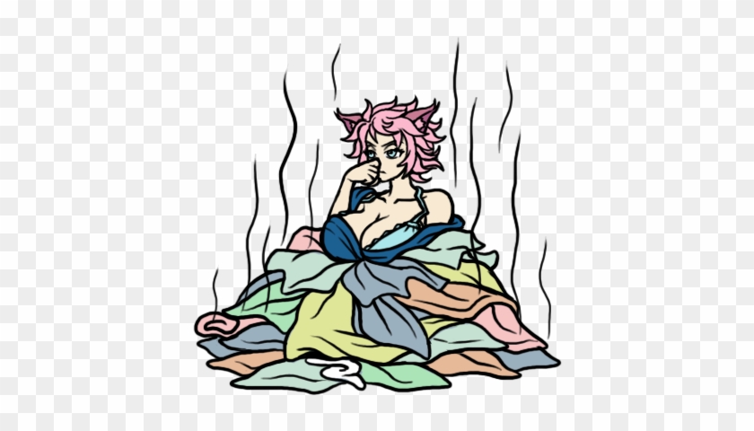 Milf Neko's Smelly Laundry Day By Phoenixignis - Illustration #1305782