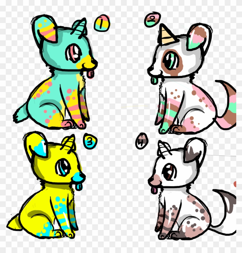 Open By Funkiandikutosadopts 4 Point Unicorn Puppy - Cartoon #1305890