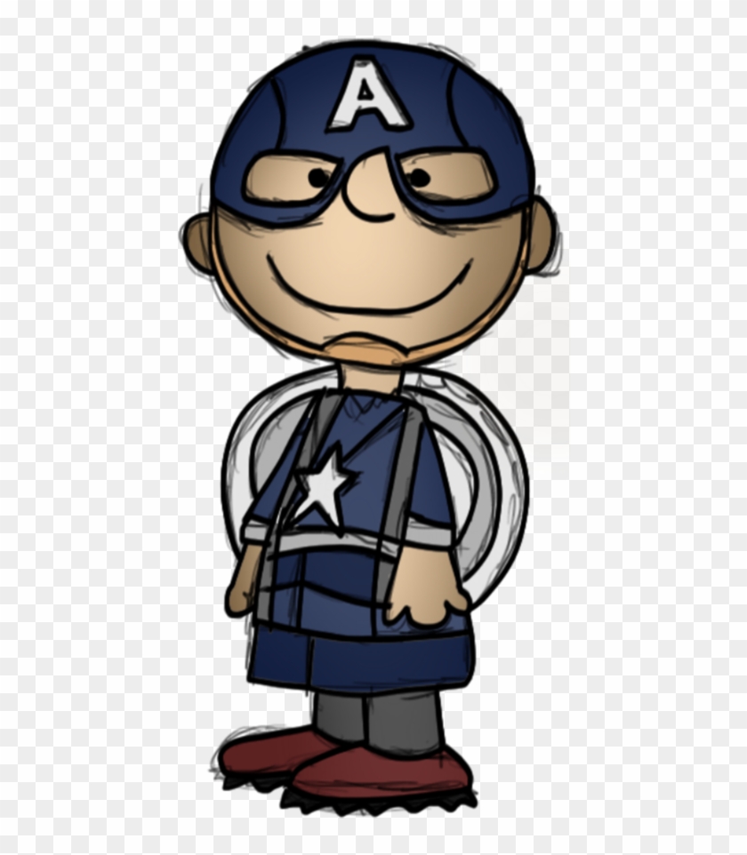 Charlie Brown Captain America By Chrisgritti - Cartoon #1306377