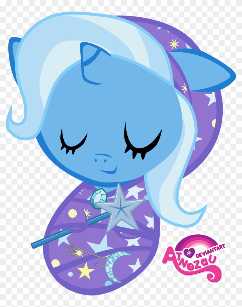 Newborn Trixie Asleep By Atnezau - My Little Pony Baby Newborn #1306516