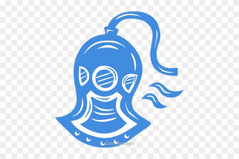 Deep Sea Diving Helmet Royalty Free Vector Clip Art - Deep Sea Diving Helmet Royalty Free Vector Clip Art #1306584