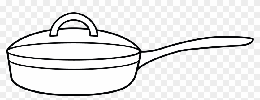 Frying Pan Clipart Coloring - Clip Art #1306809