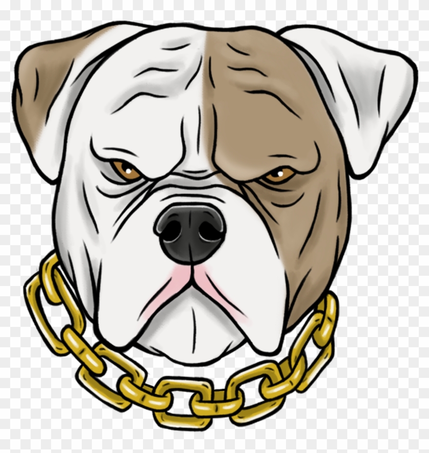Mad American Bulldog Illustration - Mad American Bulldog Illustration #1306820