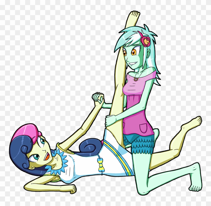 Lyra And Bon Bon's Special Stretches By Nixoclash - Cartoon #1306893
