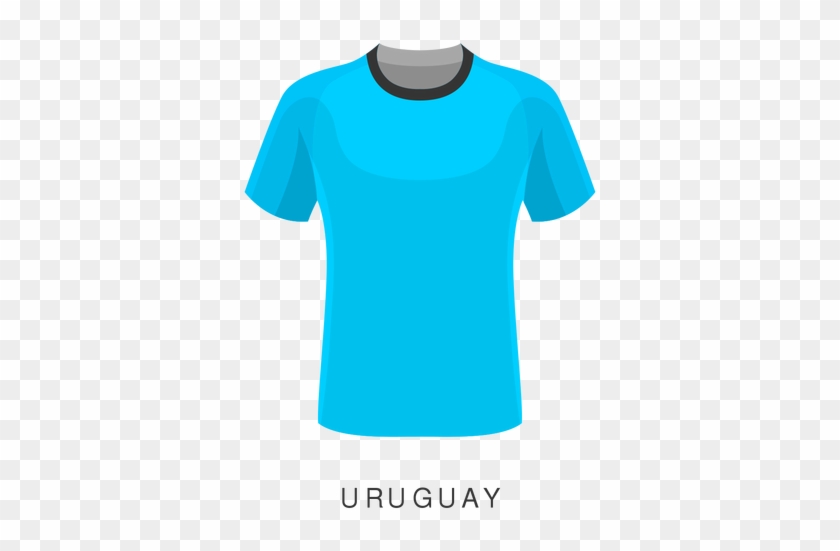 Uruguay World Cup Football Shirt Cartoon Transparent - Turquoise Blue T Shirt #1307898