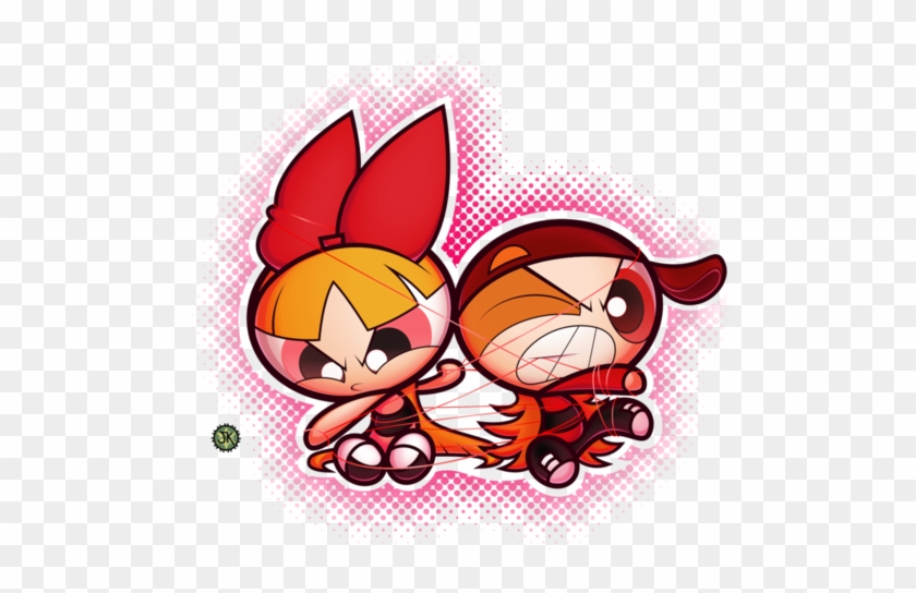 Blossom And Brick 壁纸probably With 日本动漫called Blossom - Ppg Brick X Blossom #1308578