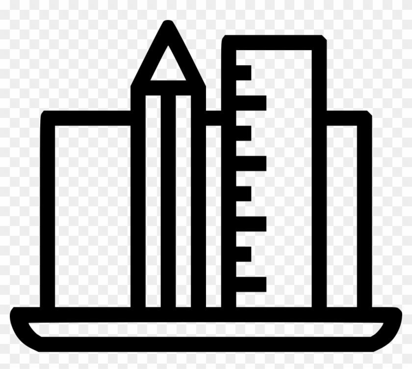 Pencil Ruler Laptop Device Drawing Design Svg Png Icon - Drawing #1308969