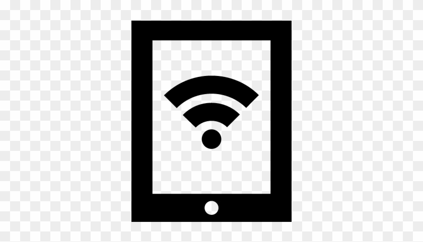 Tablet With Wireless Signal Vector - Tablet Icon Wireless #1309094