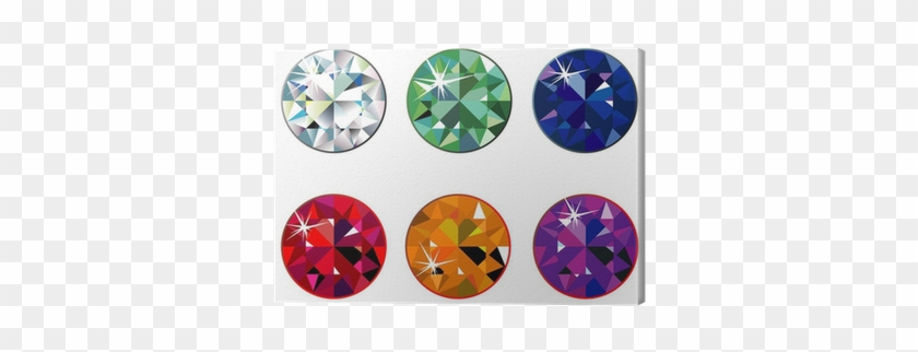 Round Precious Stones With Sparkle Canvas Print • Pixers® - Precious Stones #1309230