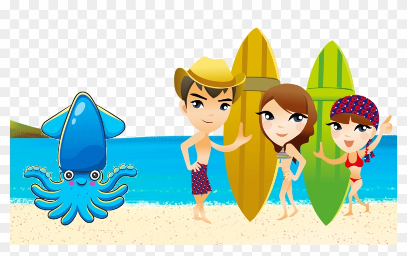 Cartoon Beach Play - Cartoon #1309363