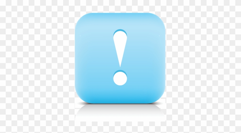 Exclamation Point Web Button Color Internet Icon White - Web Button #27138