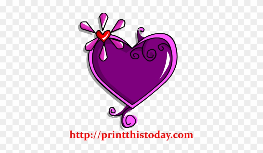 Gem Like Heart Clip Art - Purple And Red Bears Clipart #27658