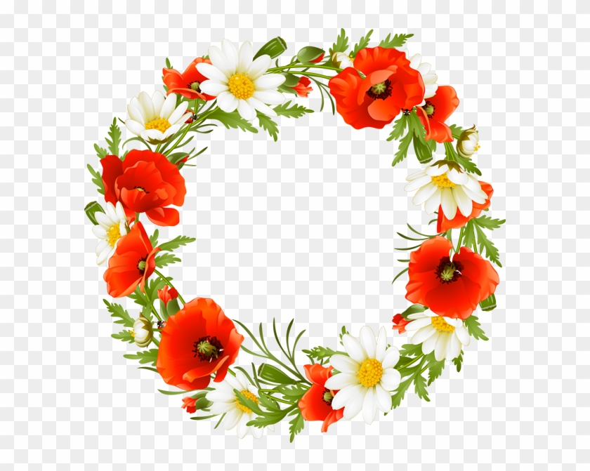 Clipart Info - Wreath Of Flowers Clipart #28422