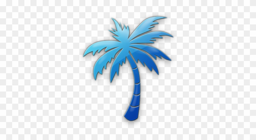 Palm Tree Legacy Icon Tags Icons Etc - Blue Palm Tree Logo #28602
