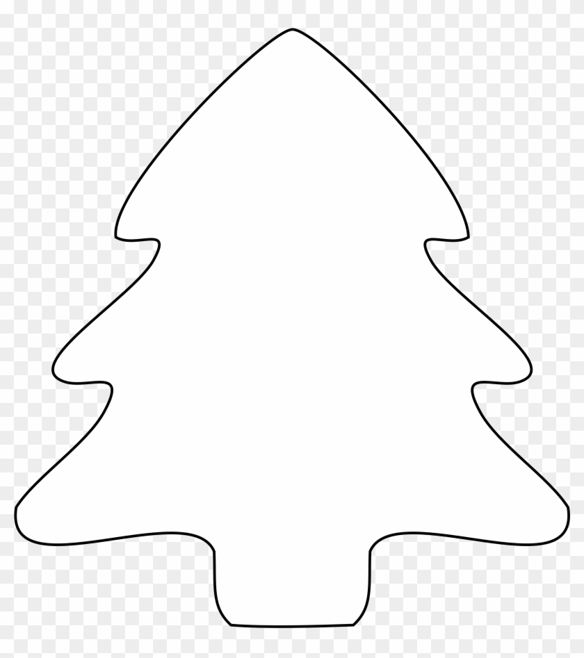 9 Black And White Christmas Tree Icon Christmas - White Christmas Tree Shape #29925