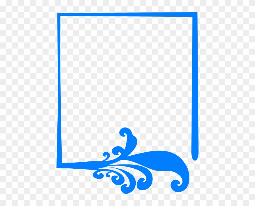 Blue Artistic Frame Png Clip Art - Blue Vector Frame Png #30581