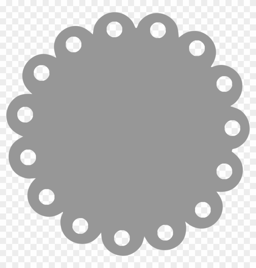 Scallop Frame Clip Art - Scalloped Circle #30637