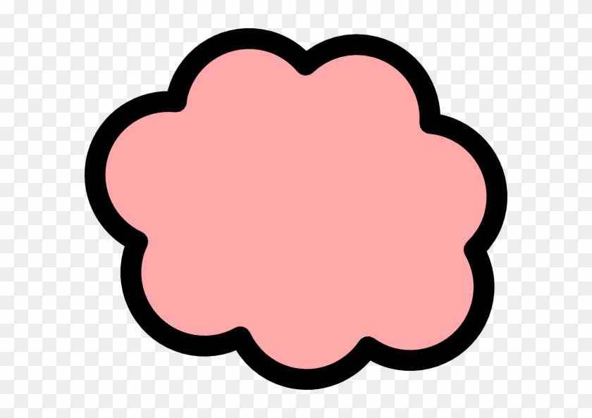 Peach Cloud Clip Art At Vector Clip Art - Cute Pink Cloud Png #33833