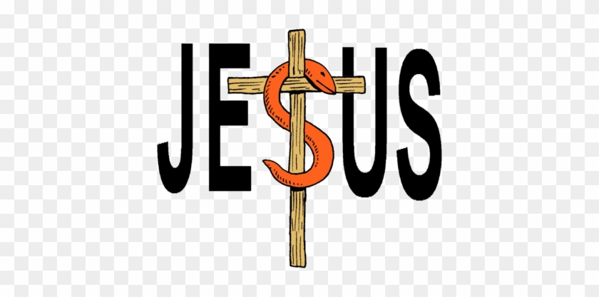 Jesus Cross Clip Art - Snake On A Cross #34128