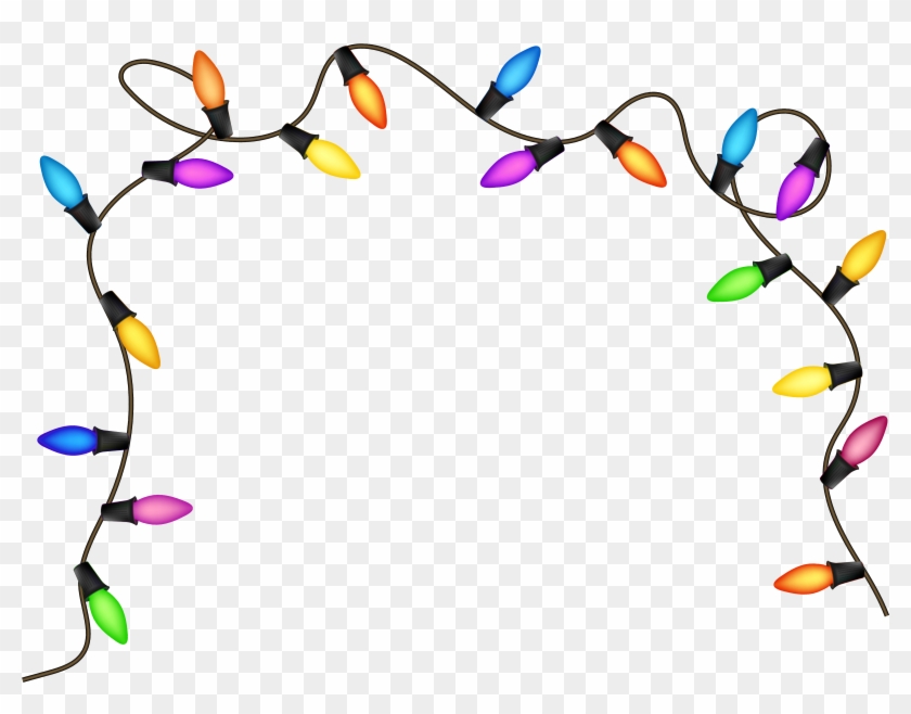 Christmas Lights Christmas Light Clip Art Black And - Transparent Background Christmas Lights #34532