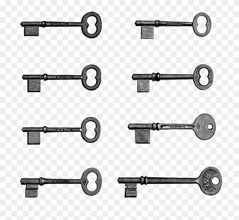 Retro Clipart Key - Printing #34802