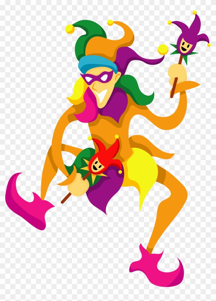 Mardi Gras Jester - Clip Art #34867