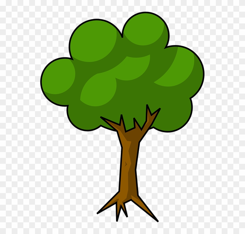 Cel Shading, Minimal, Shaded, Simple - Tree With Shade Clipart #34974